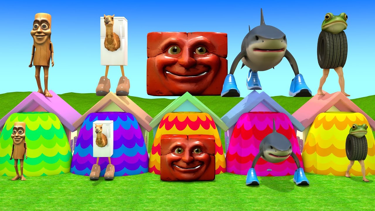 Long Slide Game With Cow Elephant Gorilla Hippopotamus Tiger 3d Animal Game Funny 3d Animals