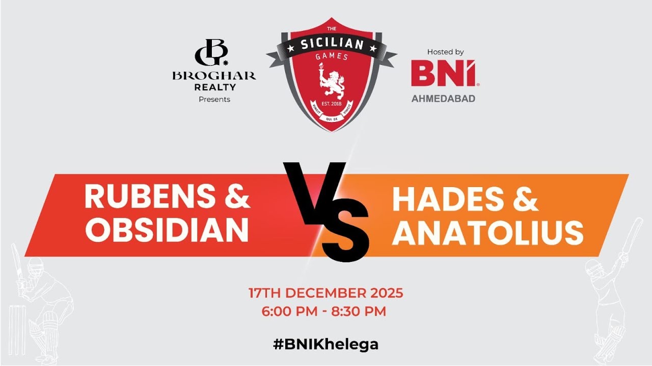 RUBENS & OBSIDIAN vs HADES & ANATOLIUS|| SICILIAN GAMES 2025 -26|| SKY CRICKET LIVE