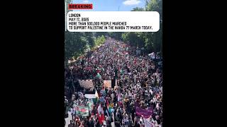 More than 500,000 people attended the Nakba 77 March in London to support Palestine.