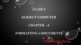 Class-4 Computer chap-6