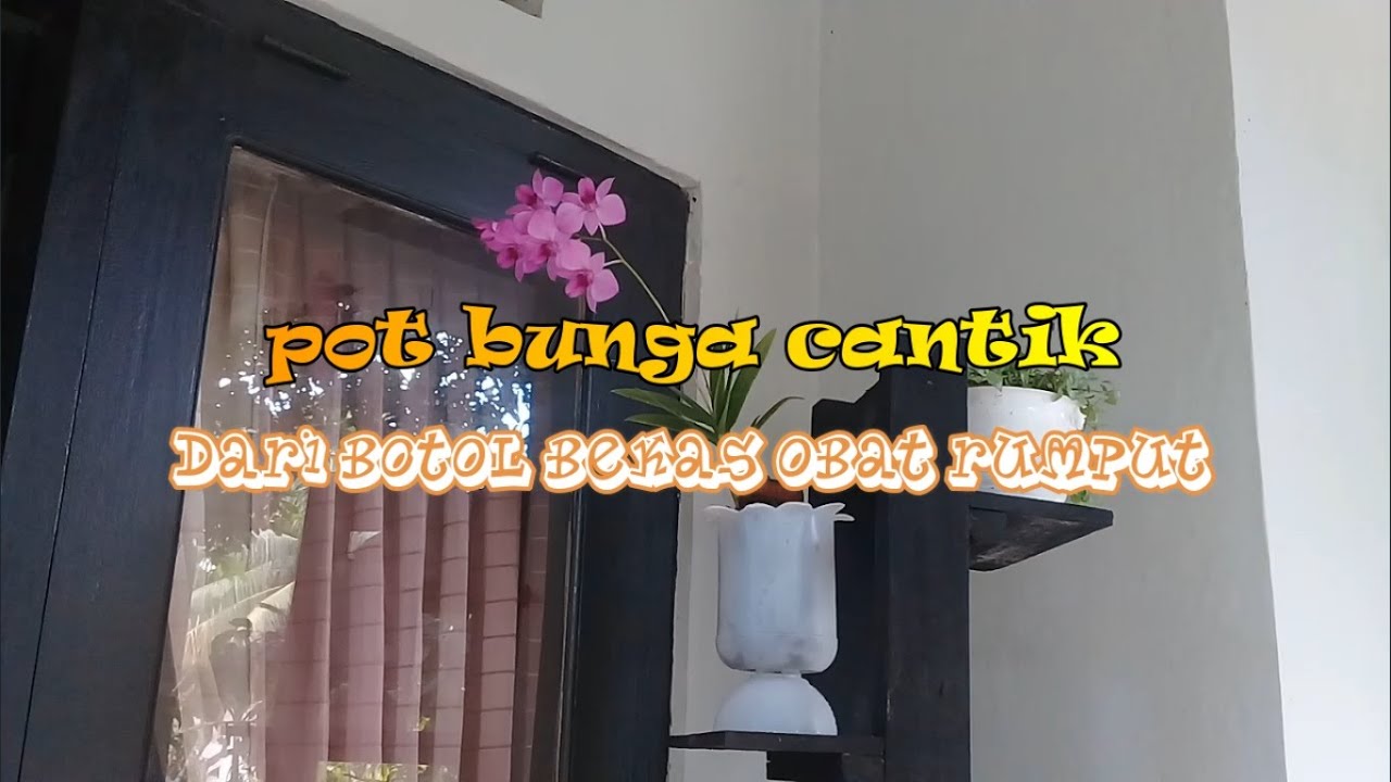  POT  BUNGA  CANTIK  DARI  BEKAS  BOTOL  OBAT RUMPUT YouTube