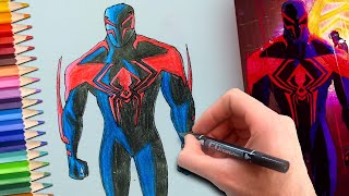 How to Draw a Spider Man 2099 Cartoon