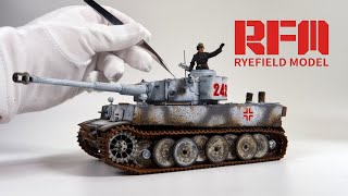 : 1/35 Tiger I Tank Winter Camouflage - Ryefield Model - Full Build Scale Model