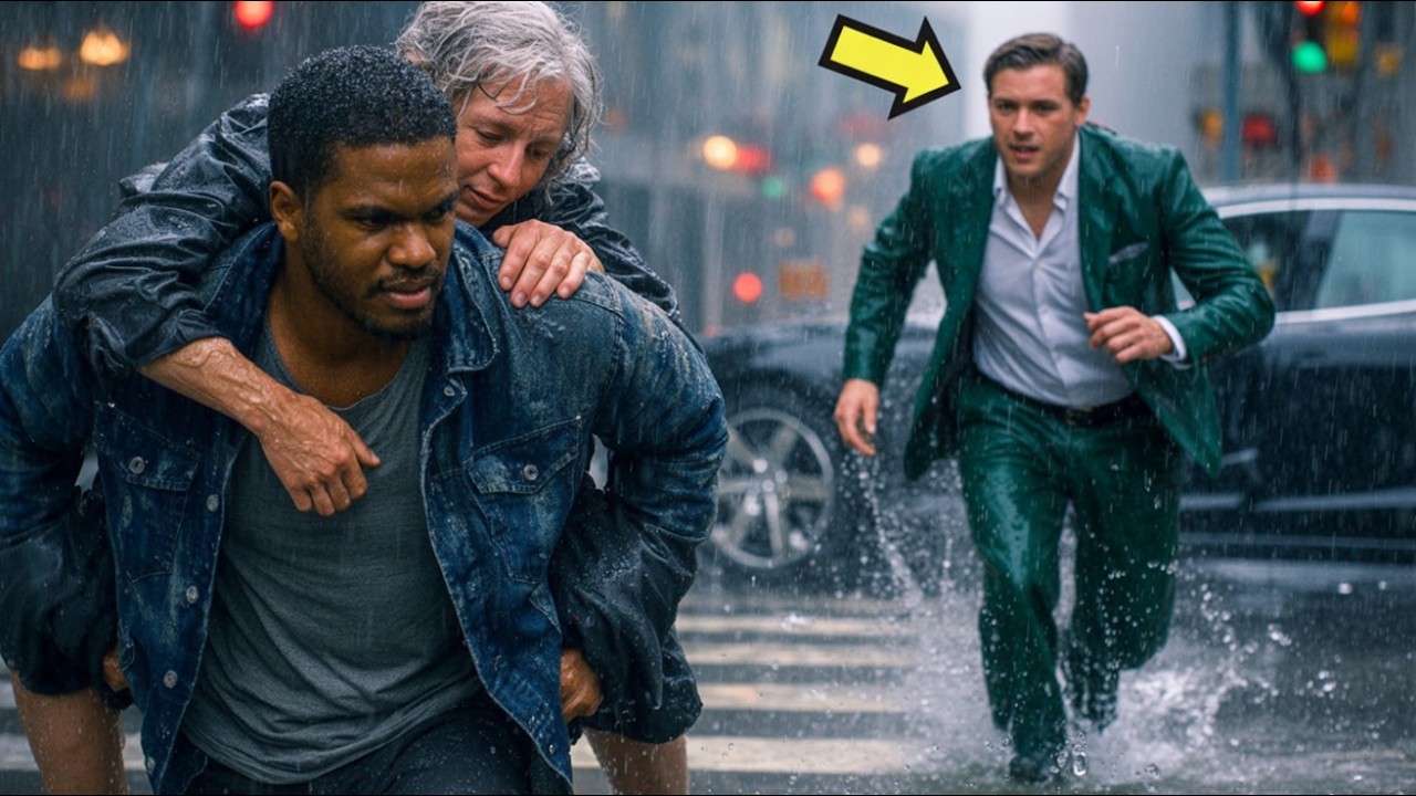 GENÇ ADAM FIRTINADA BAYILAN YAŞLI KADINA YARDIM EDIYOR… PATRONUNUN ANNESİ OLDUĞUNU BİLMEDEN