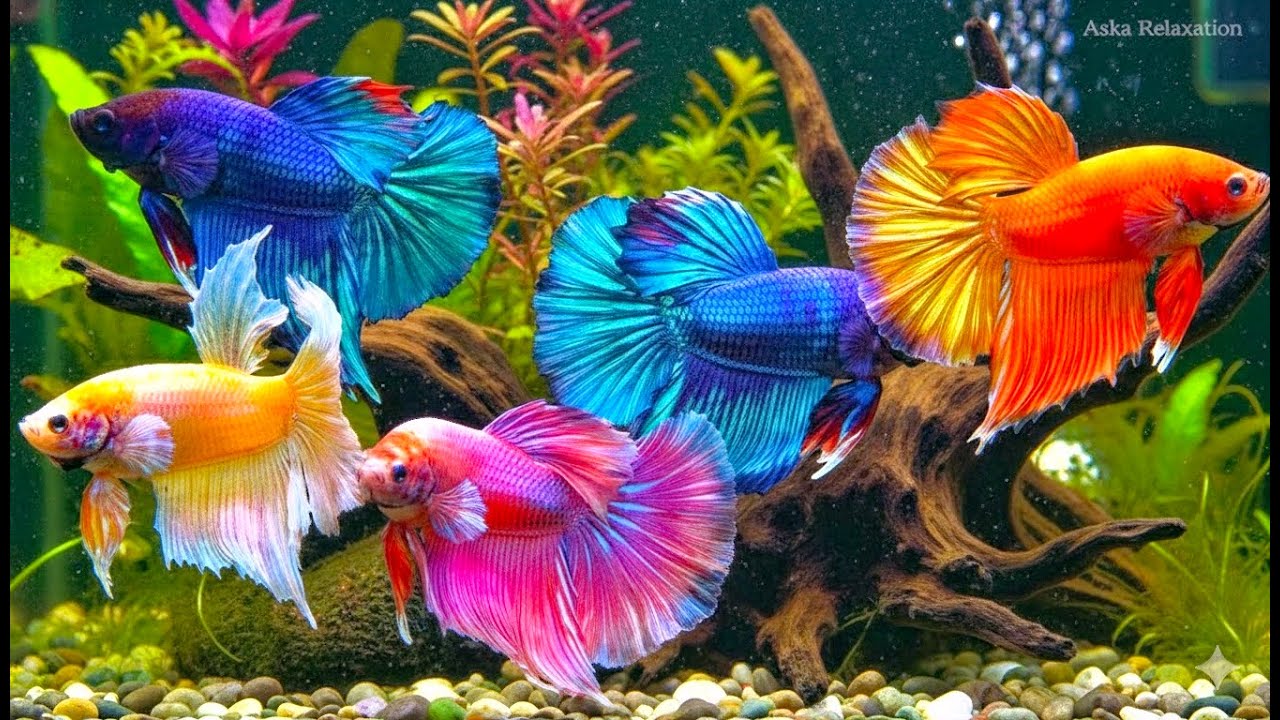 4K Betta Fish ASMR 🐠 Ultra Relaxing Aquarium Sounds for Sleep, Stress Relief & Anxiety