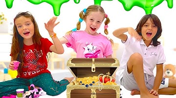 Nastya and her friends play a mysterious challenge