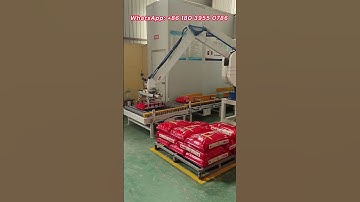 Palletizing robots are used for cartons, bags, barreled products, etc. #machine