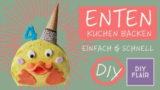 Enten Kuchen für den Kindergeburtstag schnell und einfach backen / Motivtorte / Tierkuchen / Küken