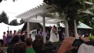Ambers wedding, releasing butterflies