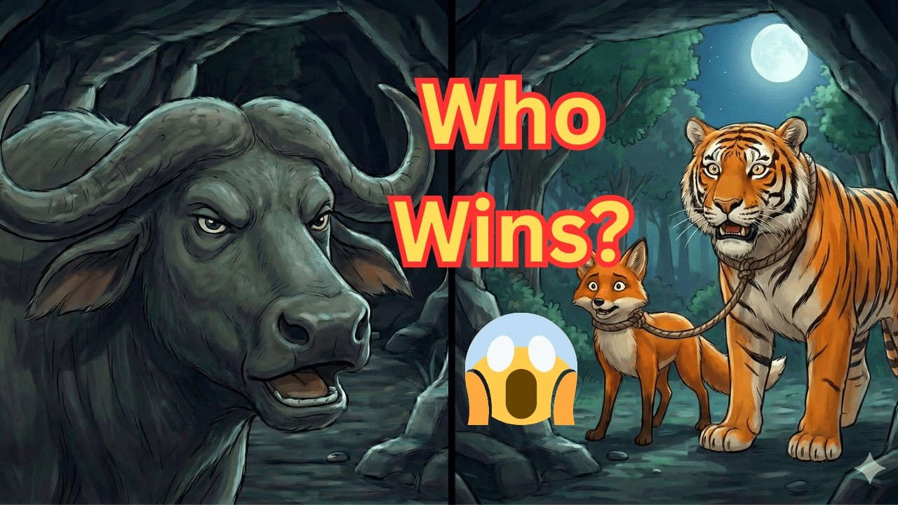The Clever Buffalo & The Foolish Tiger 🐃🐅 | English Moral Stories for Kids | English Wordy Tales