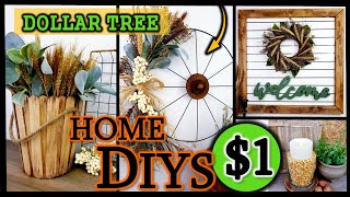 AWESOME $1 Fall DIY Ideas to Try | Dollar Tree Fall DIYS | Modern Farmhouse Decor 2021