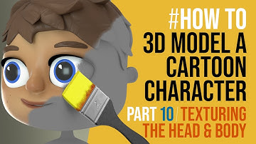 Face Texturing Tutorial for Beginners - How to texture your 3D characters with Photoshop - PART 10