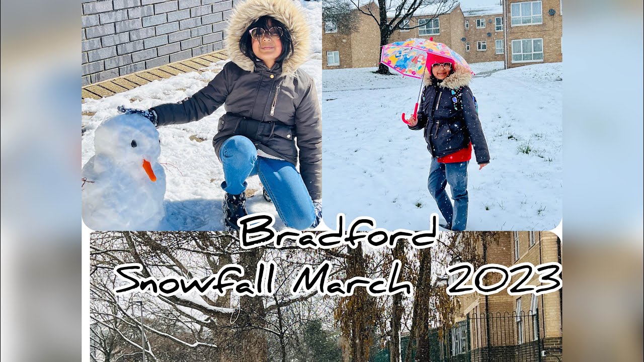 Bradford Snow March 2023… snowfall uk YouTube