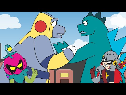 Brawl Stars Animation Lily and Draco in Godzilla City Smash