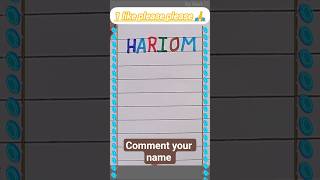 Hariom🌄name ka logo design #shortsvideo #viralvideo By Ravi 💯
