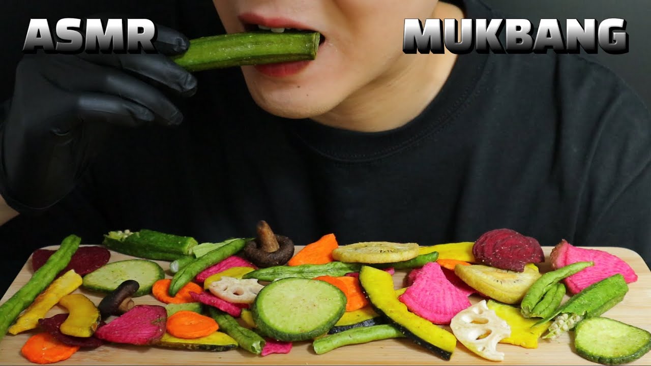 동결건조 야채칩,Freeze Dried Vegetable ChipsㅣASMRㅣMUKBANGㅣEATING SHOWㅣREAL SOUNDㅣ먹방ㅣ