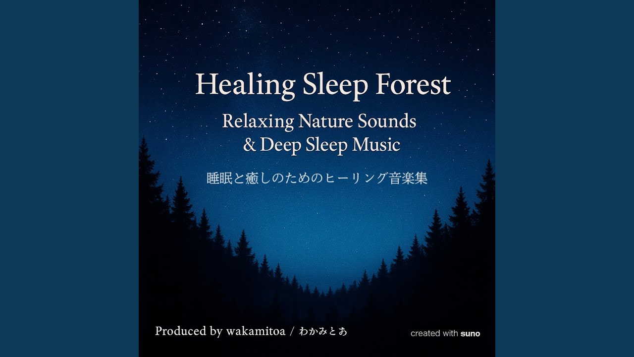 Night Forest with Wolves -Healing Sleep Music, Nature Ambience-