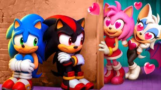 Sonic U0026 Shadow Vs Fan Girl Club Can They Find His Secret Place  Sonic The Hedgehog 3 Animation