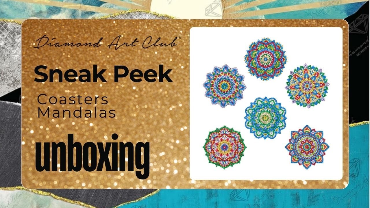 SNEAK PEEK! Coasters (Set of 6) 'Mandalas' by Diamond Art Club