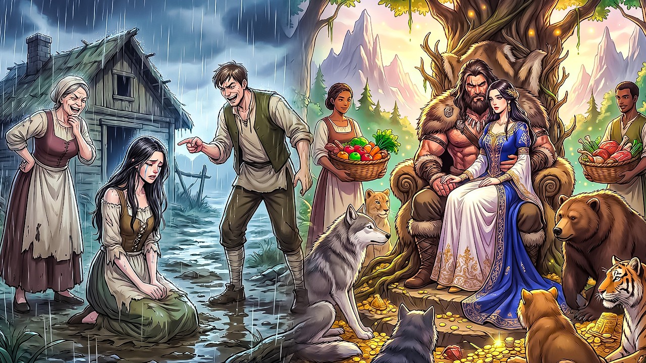 Thrown Out To STARVE In The Rain, I Woke Up In The BEAST'S Lair Who Made Me His QUEEN!