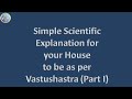 Simple Scientific Explanation for your House to be as per Vastushastra (Part I)