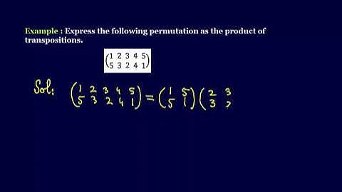 #MTH405 Lecture 18 Part 5 #Transposition Example  2