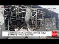 Air Strikes On Kramatorsk, Ukraine Cause Part Of Residential Building To Crumble