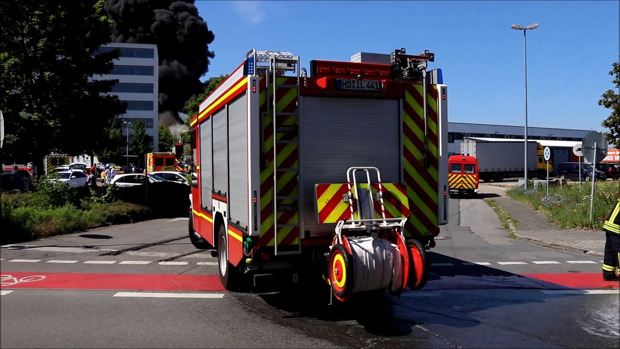 Großbrand der Firma RTP in Ladenburg am 19.05.2020