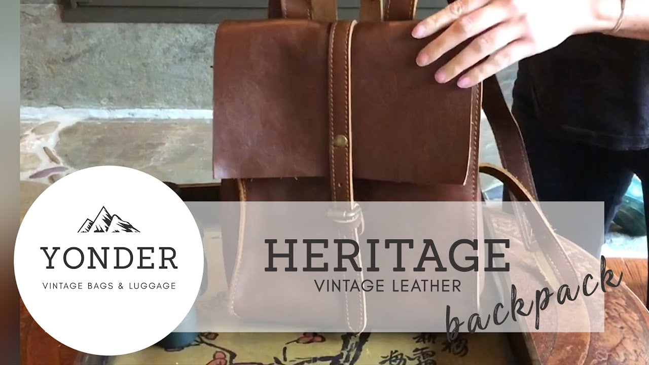 Heritage Vintage Leather Mini Backpack - Light Brown