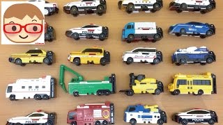 平成レトロ　バンダイ　変身自動車　変身働く車PLEX/LAY-UP まとめ売り 変身するミニカーVooV！トラックが消防車に変形したり、ミキサー車が