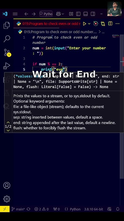 Program to check even or odd #shorts #python #coding - YouTube