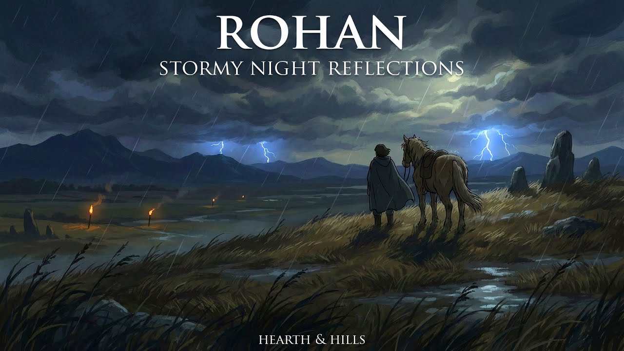 Medieval Music For Focus & Calm | Rohan Stormy Night Reflections