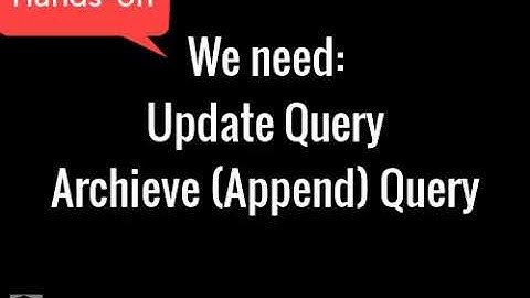 Normal Append Query and Update Query (Typo: "Archive" Query)