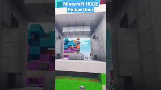 Minecraft HUGE Piston Door #lifehacks #clutch #minecraft #mlg #information