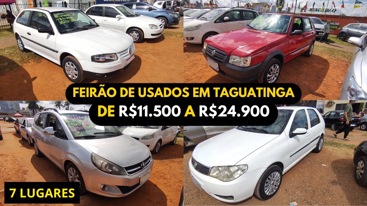 BRASÍLIA DF CARROS USADOS A PARTIR DE R$ 11.500 - FEIRÃO DE DOMINGO EM TAGUATINGA (ORCA) 01/06/2025