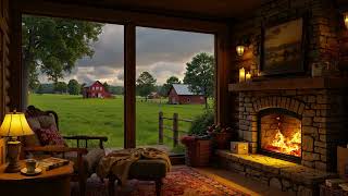 Cozy Farm Cottage Ambience 🌾 Smooth Jazz & Crackling Fireplace for Study, Work & Relaxation screenshot 5