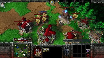 1 (Human) vs 3 Insane Computer AI (All Undead) | Warcraft 3 Frozen Throne