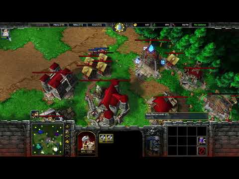1 Human Vs 3 Insane Computer AI All Undead Warcraft 3 Frozen Throne