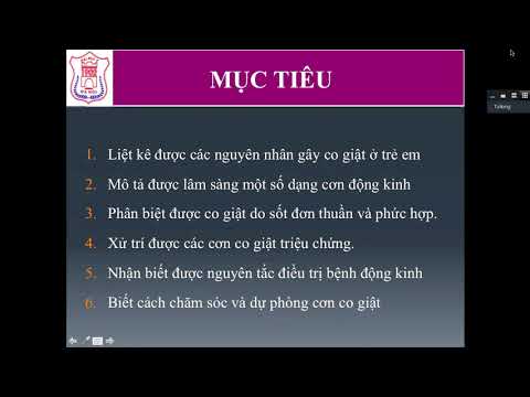 12 Hội chứng co giật ở trẻ em