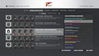 F1 2016 - Career: Research & Development Upgrade Engine Power via Research Points Gameplay Tutorial