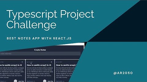 Build a Best Notes Taking App with TypeScript and React | TypeScript Project Challenge | T3 Stack