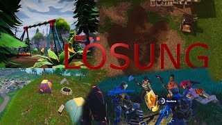 Suche Zwischen Einem Spielplatz, Zeltplatz Und Einem Fußabdruck Lösung Fortnite Battle Royale