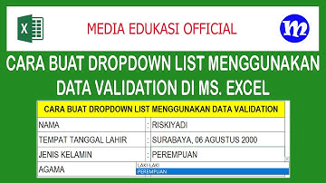 Cara Buat Dropdown List Menggunakan Data Validation Di Ms. Excel