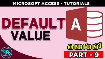 Ms Access Tutorials in Telugu Part 9 || Default Value || SA Freshers Adda