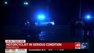 Motorcyclist in serious condition after Huntsville crash