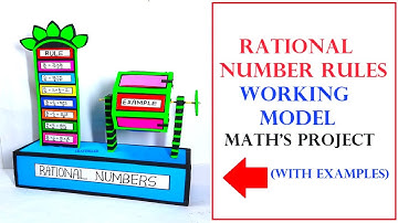 rational numbers rules working model - maths project tlm - diy - craftpiller