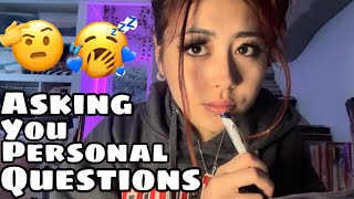 ASMR asking you personal questions with random personal attention 👀😴 *writing sounds* fast paced