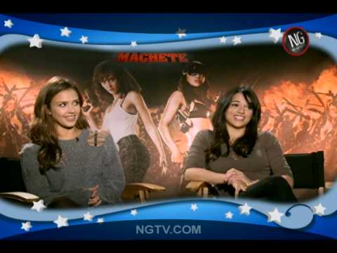 Jessica Alba & Michelle Rodriguez UNCENSORED w/ Carrie Keagan on Machete!