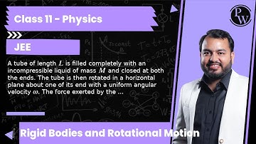 A tube of length L is filled completely with an incompressible liquid of mass M and closed at bot...