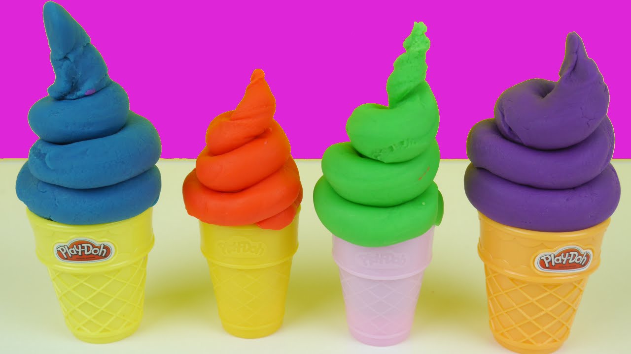 PlayDoh Ice Cream Cone Surprise Eggs Shopkins Season 5 YouTube